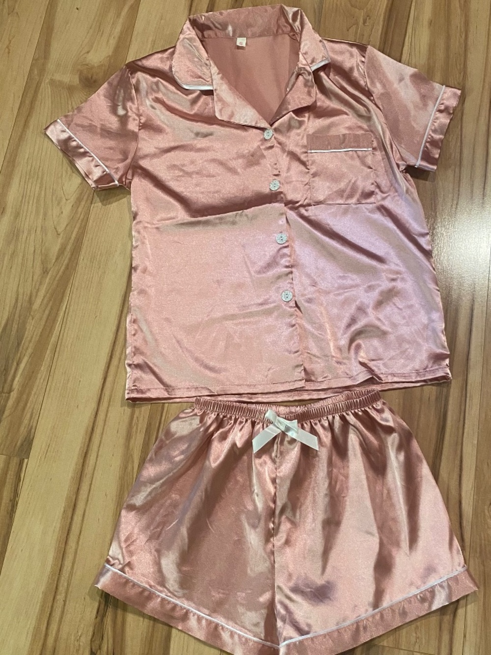 Satiny Pink Sleep Set—S